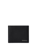 Black Logo Leather Bi-fold Wallet 1