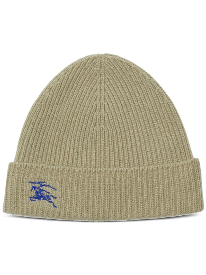 Beige Wool and Wool blend beanie 1