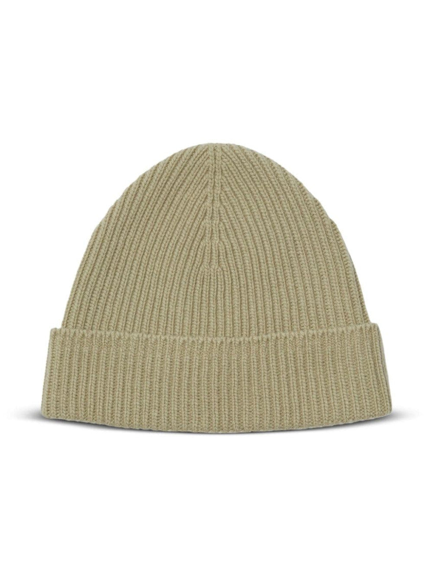 Beige Wool and Wool blend beanie 2