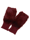 Red Shearling gloves 1