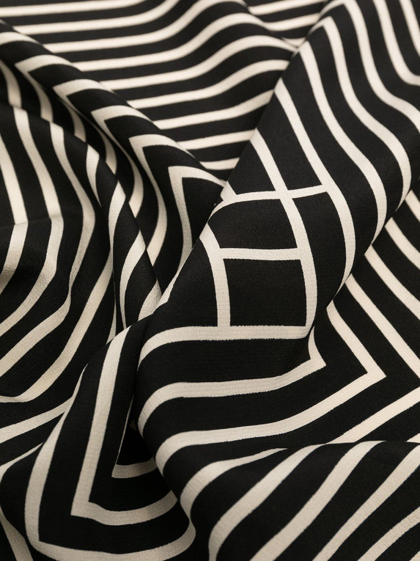 Black Monogram silk scarf 4