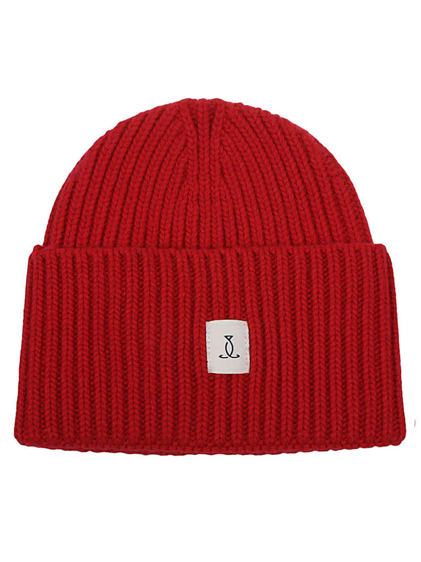 Red Logo wool beanie 1