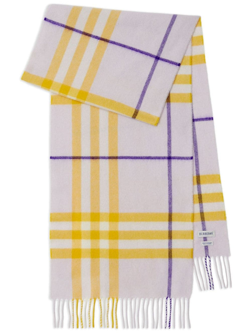 Light Purple Giant Check Scarf 1