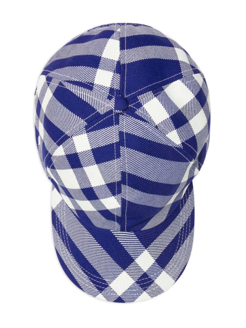 Blue Check motif baseball cap 2