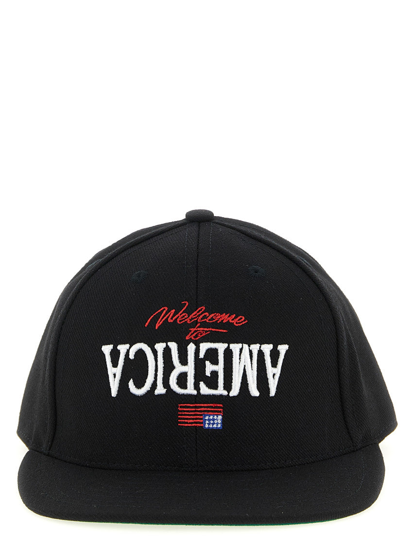 Black Embroidered Baseball Hat 1