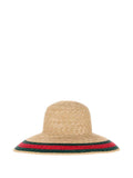 Beige Woven Bucket Hat 1