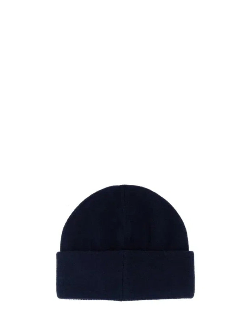 Navy Blue Logo Knitted Beanie Hat 2