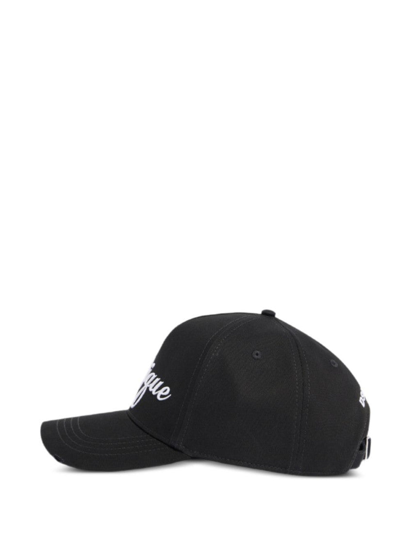 Black Iconique Logo Baseball Hat 6