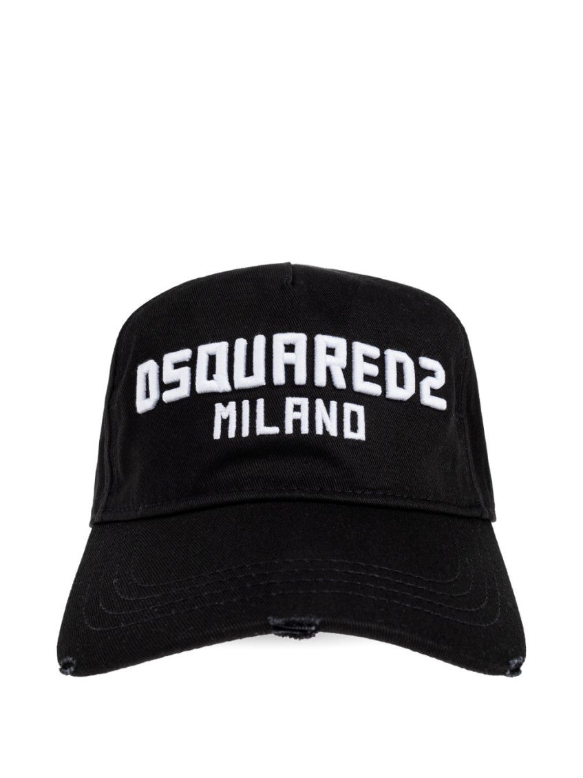 Black Milano Logo Baseball Hat 6