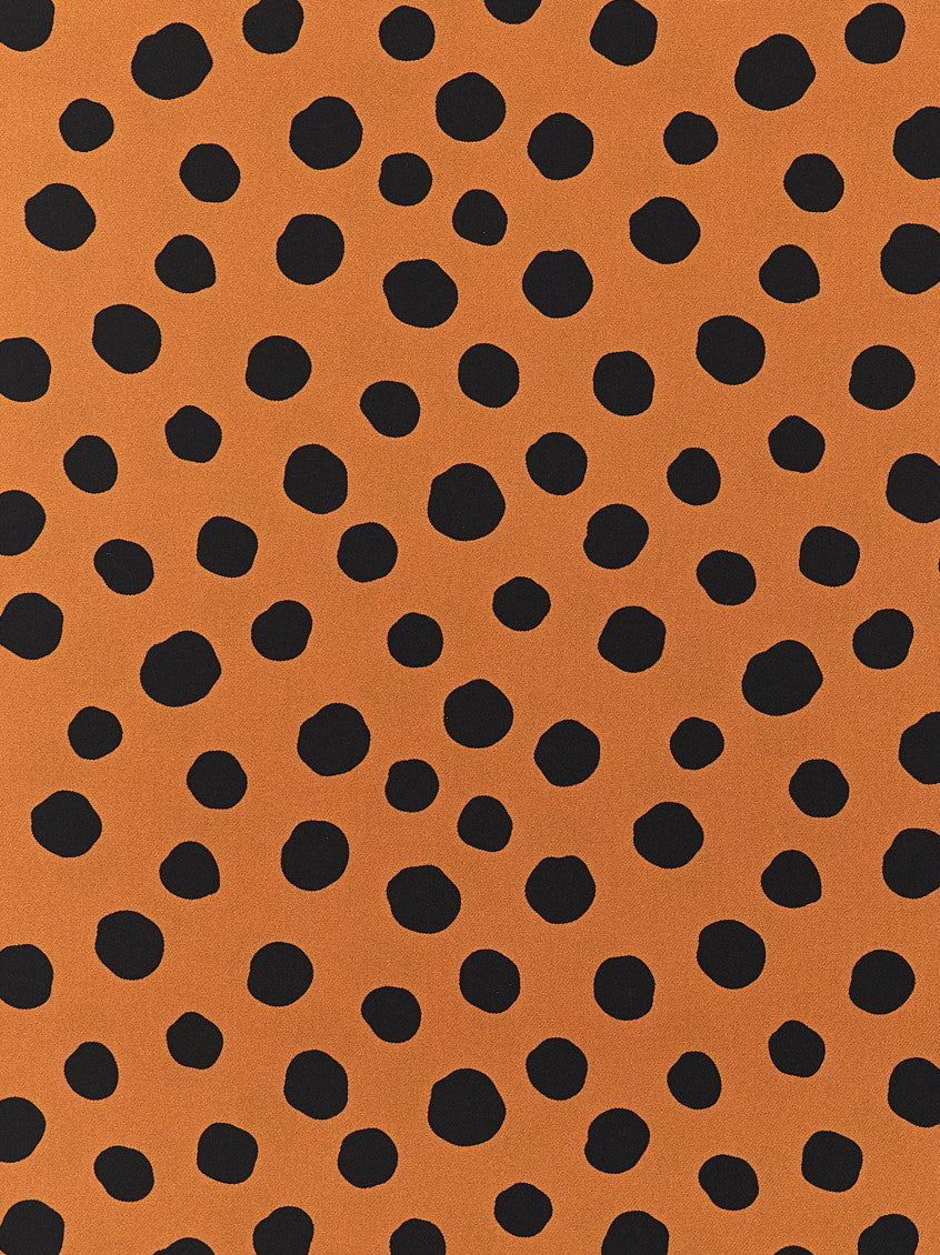 Brown Black Polka Dot Scarf 3
