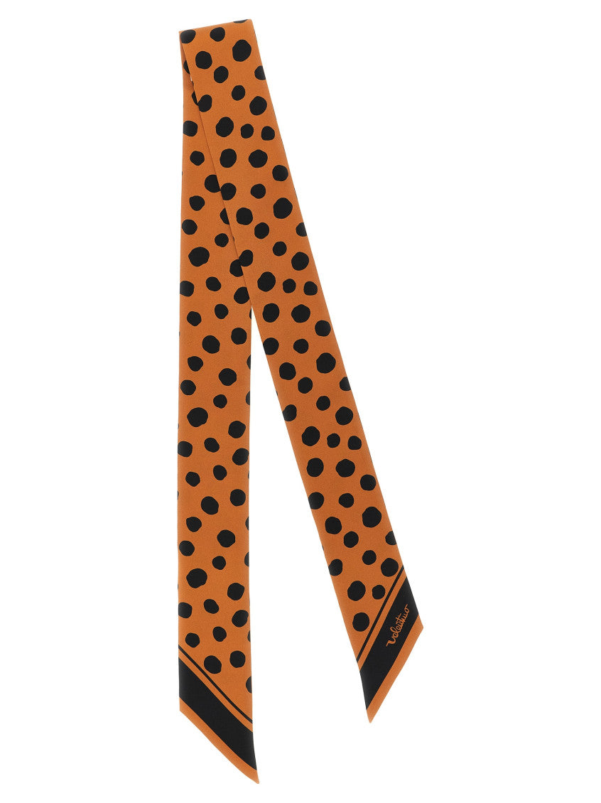 Brown Black Polka Dot Bandana Scarf 1