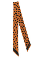 Brown Black Polka Dot Bandana Scarf 1