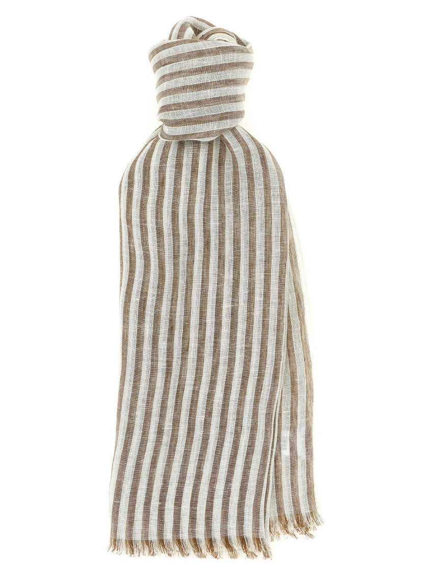 Brown Sparkling Stripes Scarf 1
