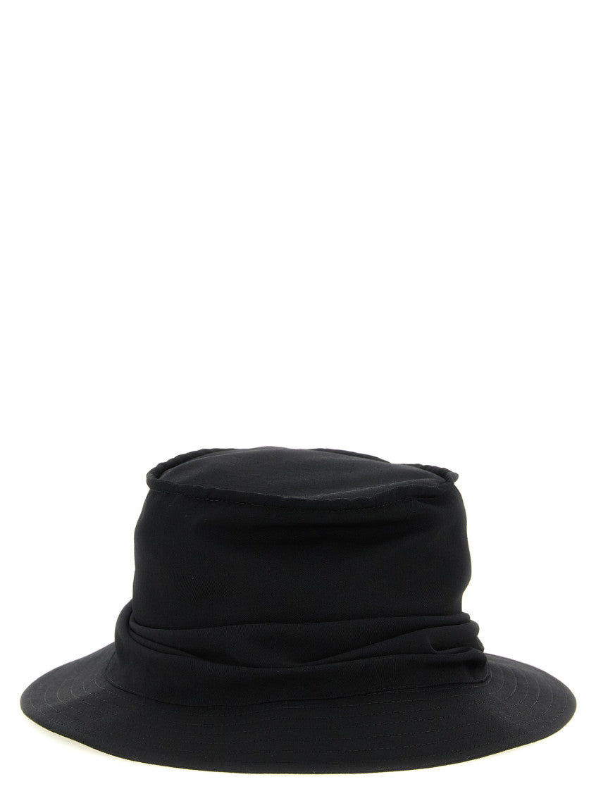 Black Drape Solid Bucket Hat 1