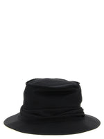 Black Drape Solid Bucket Hat 1