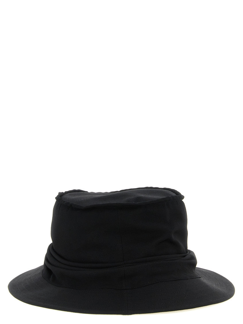 Black Drape Solid Bucket Hat 3