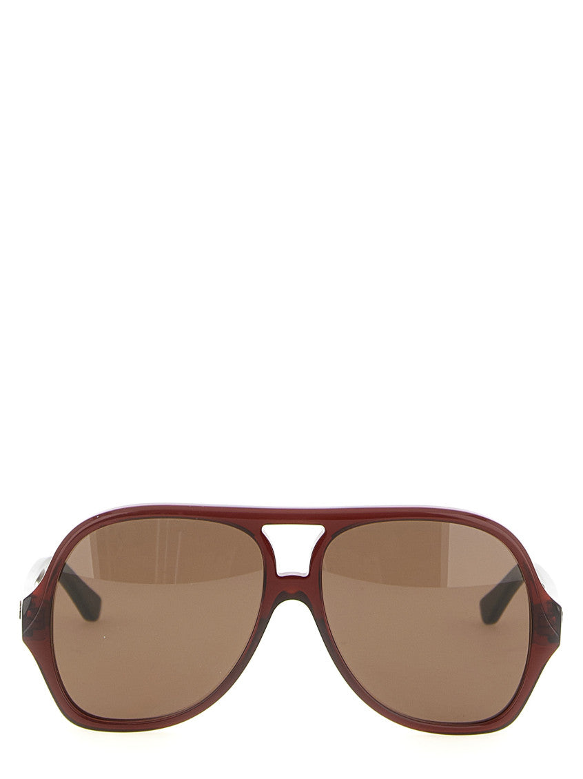 Maroon Aviator Sunglasses 1