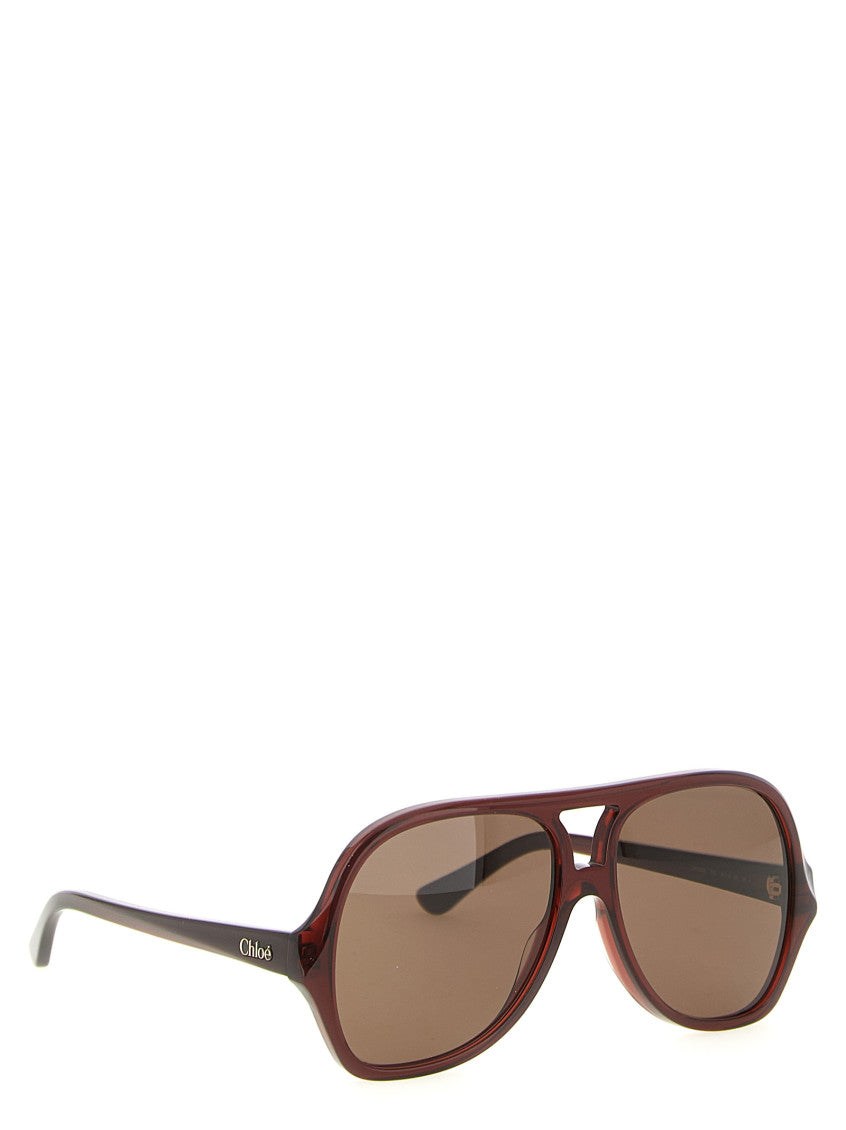 Maroon Aviator Sunglasses 2