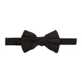 Black Woven Silk Bowtie 1