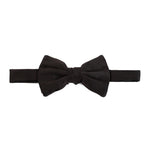 Black Woven Silk Bowtie 1