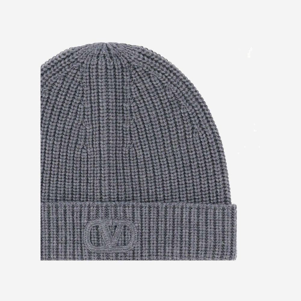 Grey Logo Beanie Hat 3