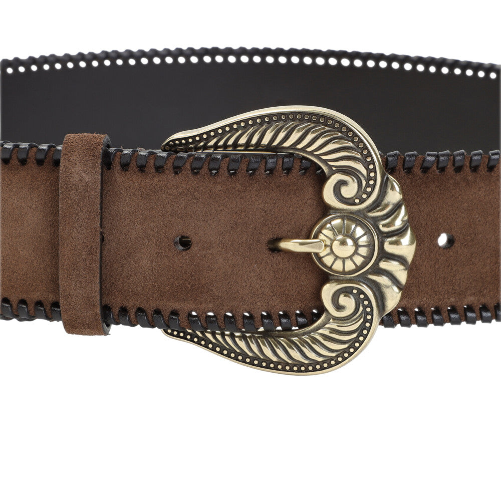 Multicolor Paisley Solid Belt 3