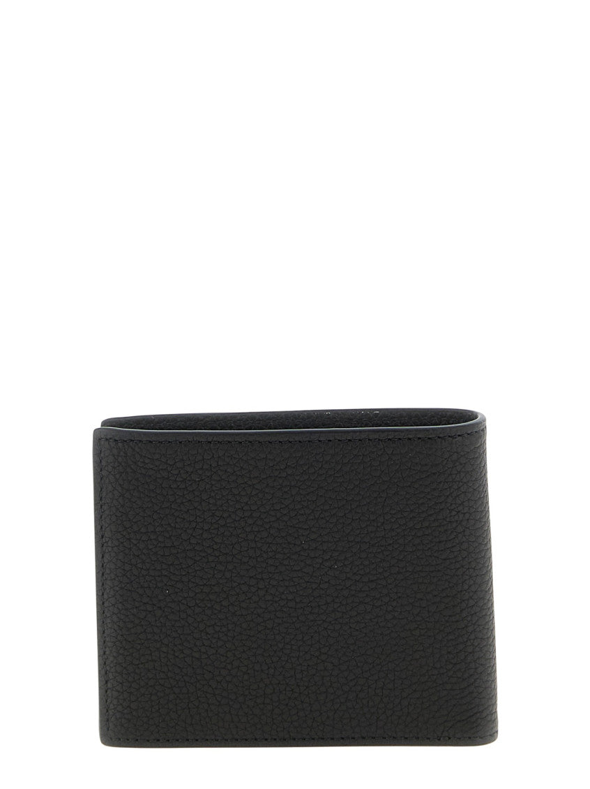 Black Logo Solid Wallet 2