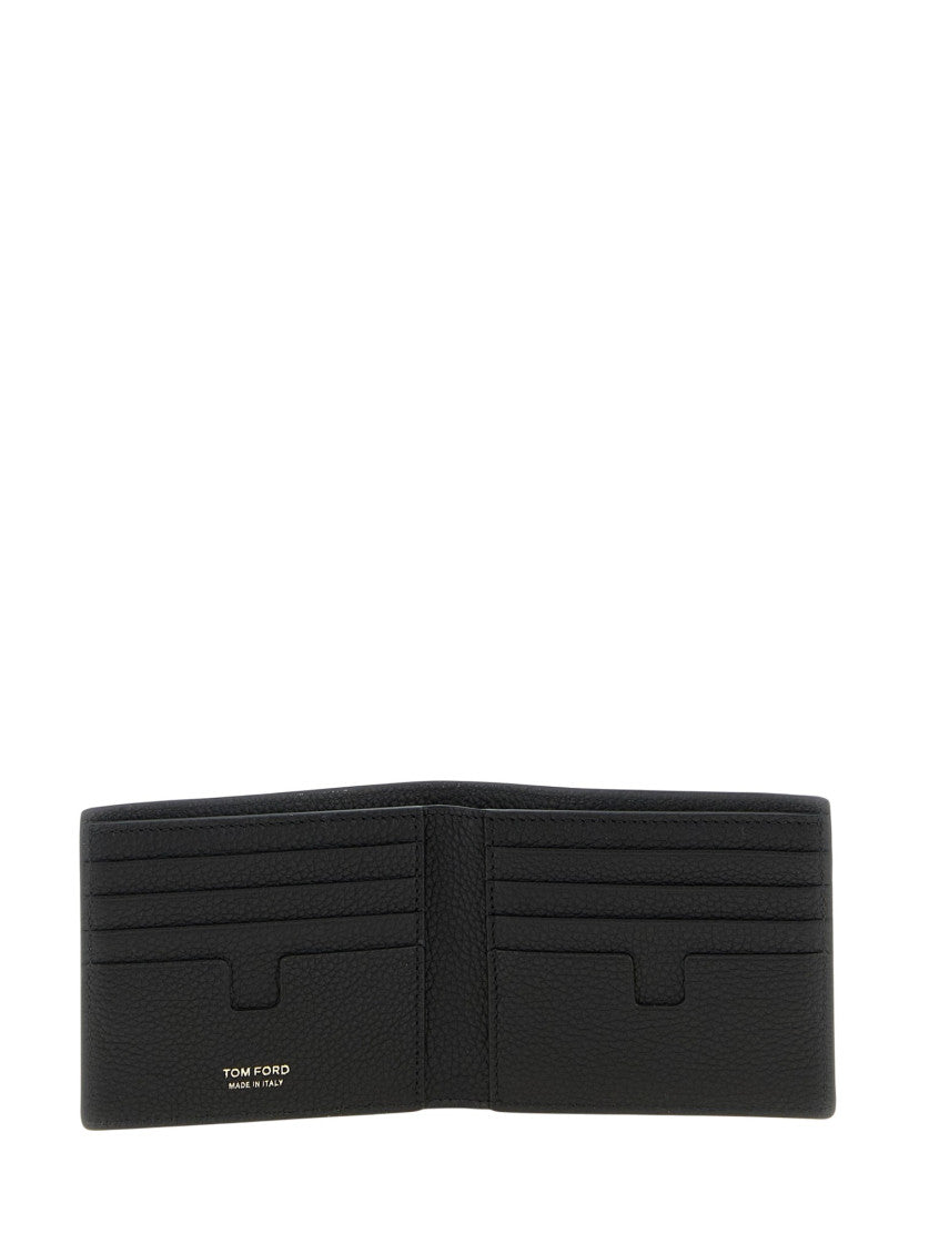 Black Logo Solid Wallet 3