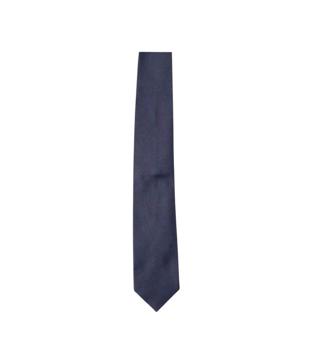 Navy Blue Solid Tie 2