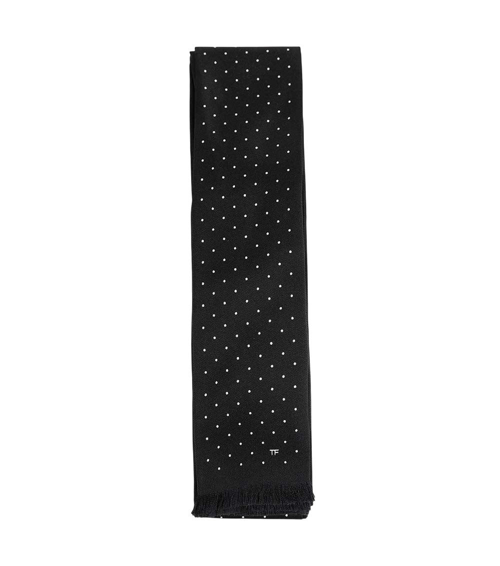 Black Polka Dot Scarf 1