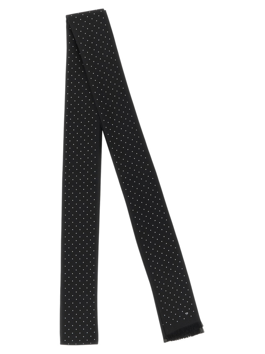Black Polka Dot Scarf 2