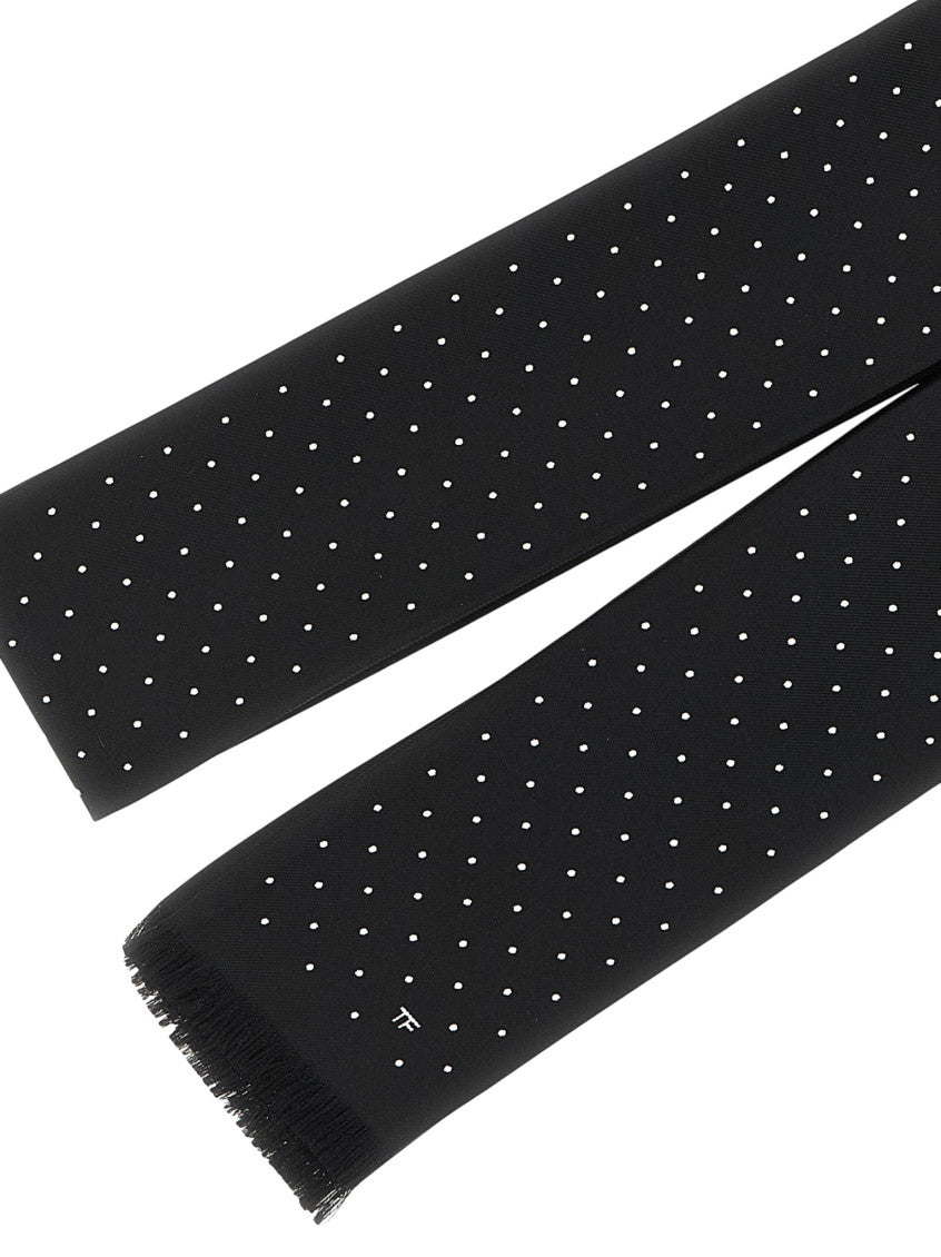 Black Polka Dot Scarf 3
