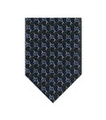 Dark Blue Logo Jacquard Tie 1