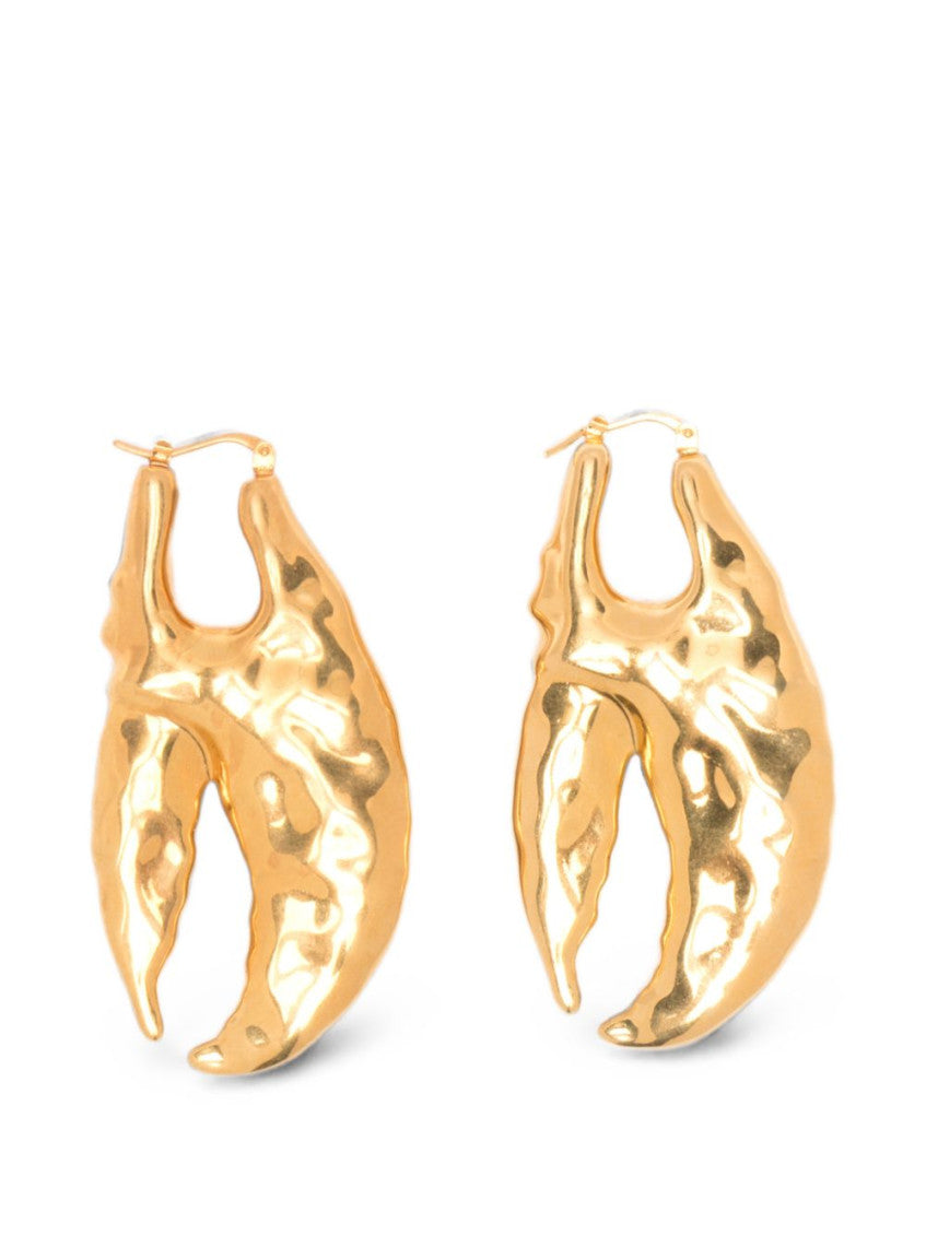Golden Sculptural Drop Earrings 1