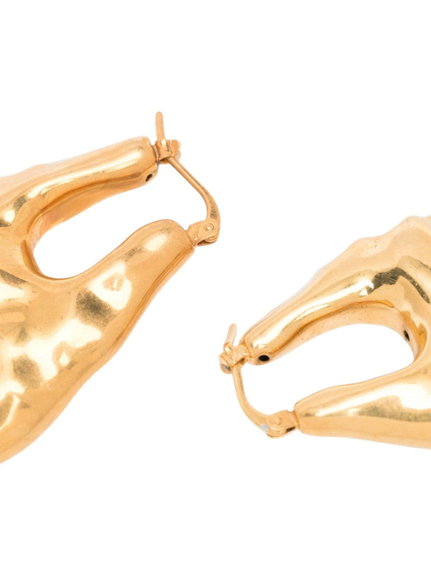 Golden Sculptural Drop Earrings 2