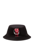 Black Embroidered Bucket Hat 1