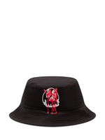 Black Embroidered Bucket Hat 1