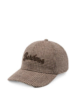 Brown Tartan Checks Baseball Cap 1