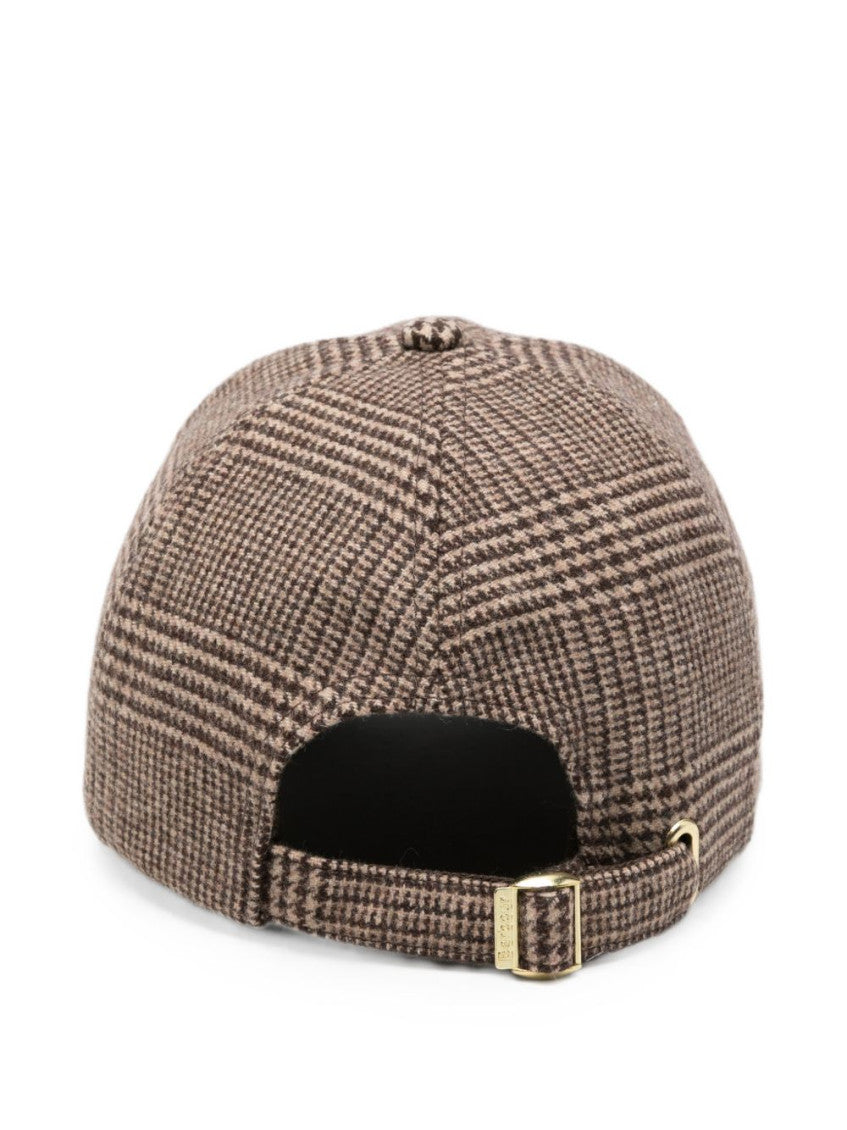 Brown Tartan Checks Baseball Cap 3