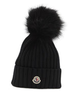 Black Rib knitted Beanie Cap 1