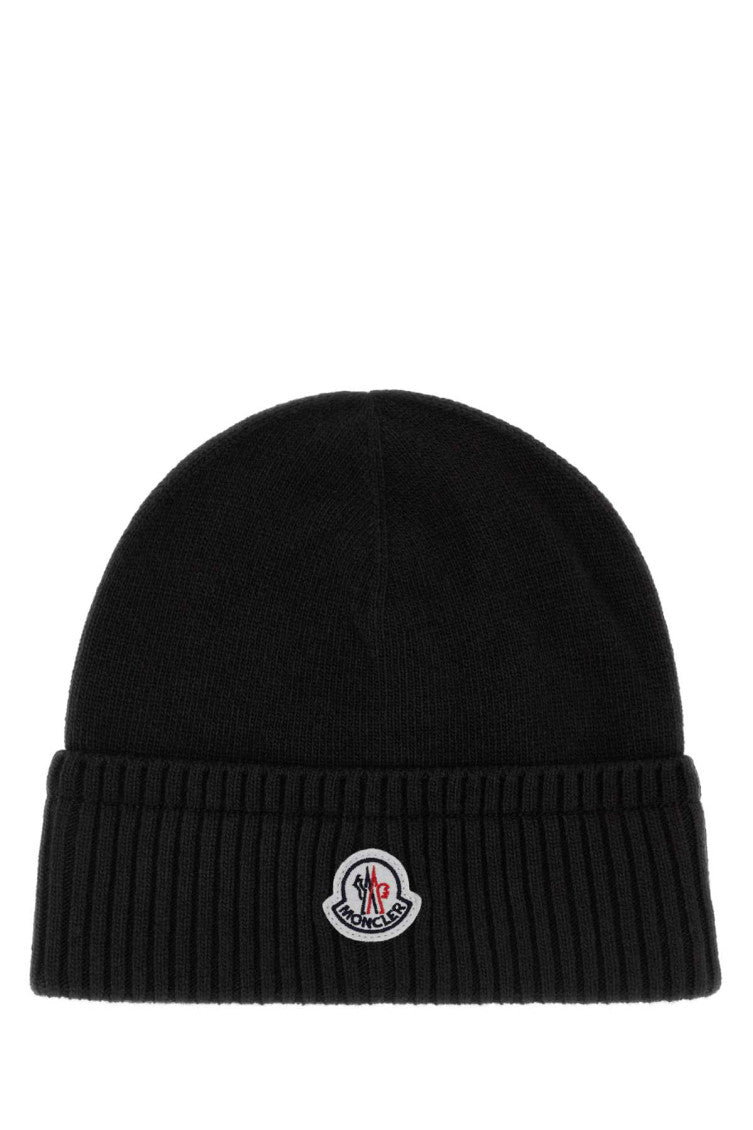 Black Knitted Beanies Cap 1