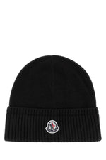 Black Knitted Beanies Cap 1