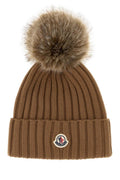 Brown Logo Knitted Beanie Cap 1