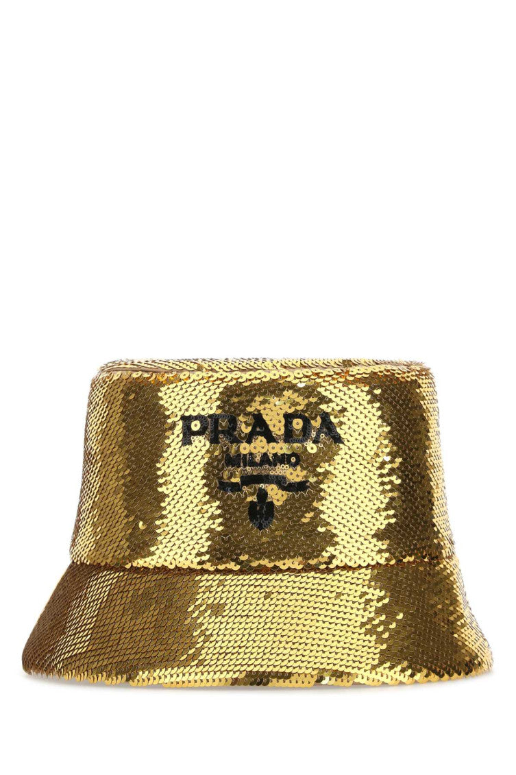 Gold sequins bucket hat 2