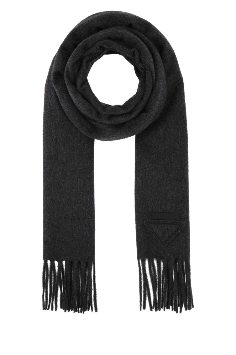 Dark Grey Cashmere Scarf 1