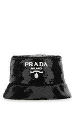 Black sequins bucket hat 1