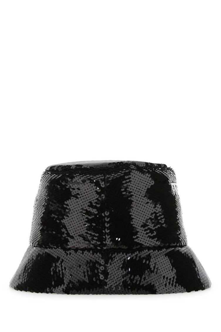 Black sequins bucket hat 2