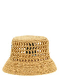 Natural Crochet Logo Bucket Hat 1