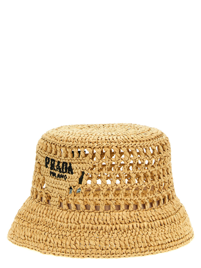 Natural Crochet Logo Bucket Hat 2