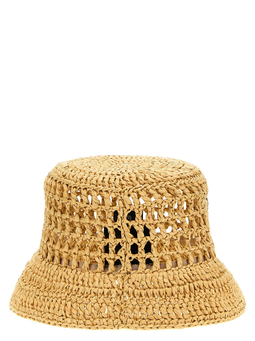 Natural Crochet Logo Bucket Hat 3